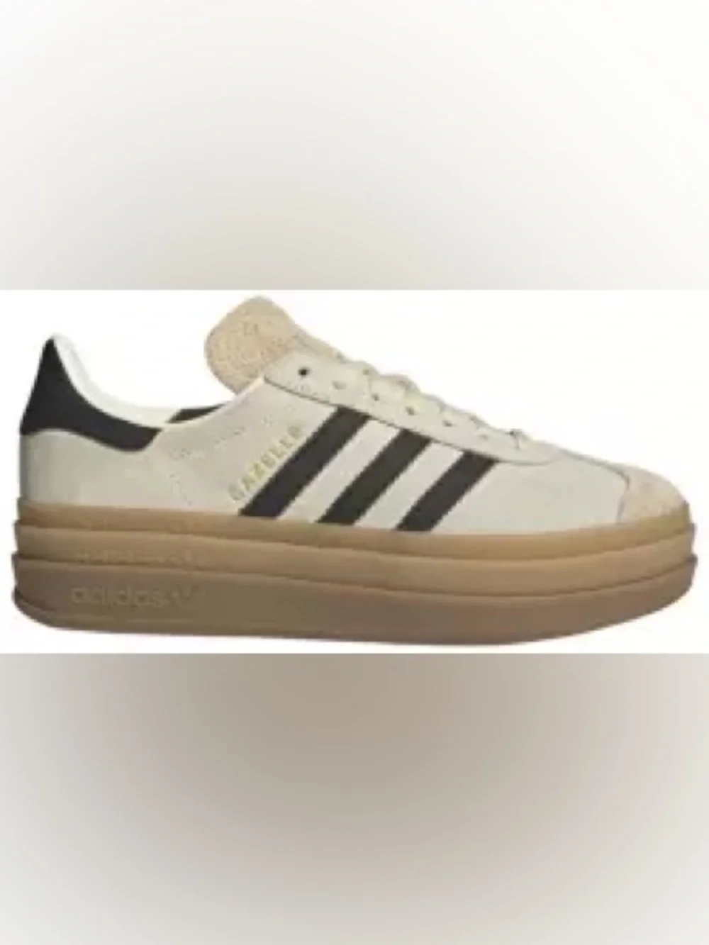 Adidas Gazelle Bold - Cream White/Core Black/ Sand Strata